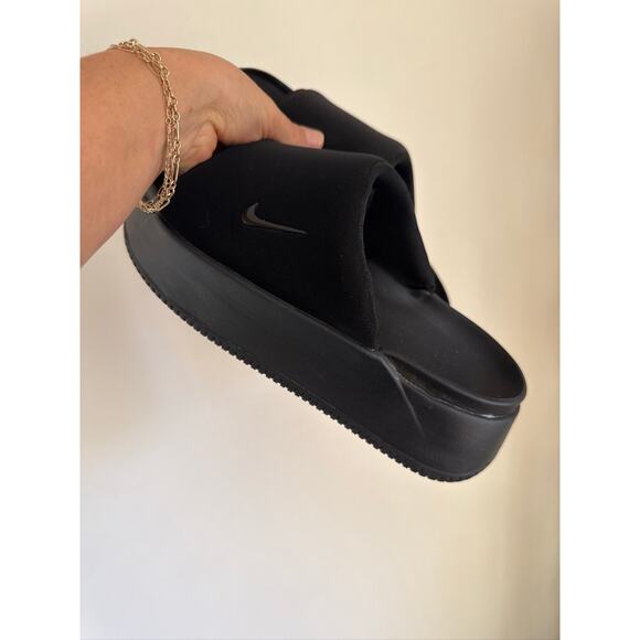 Nike Calm Elevation Platform Slide Sandals US 8 Black - Picture 6 of 7